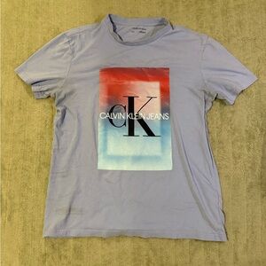 Calvin Klein Jeans Red and Blue Graphic Tee
